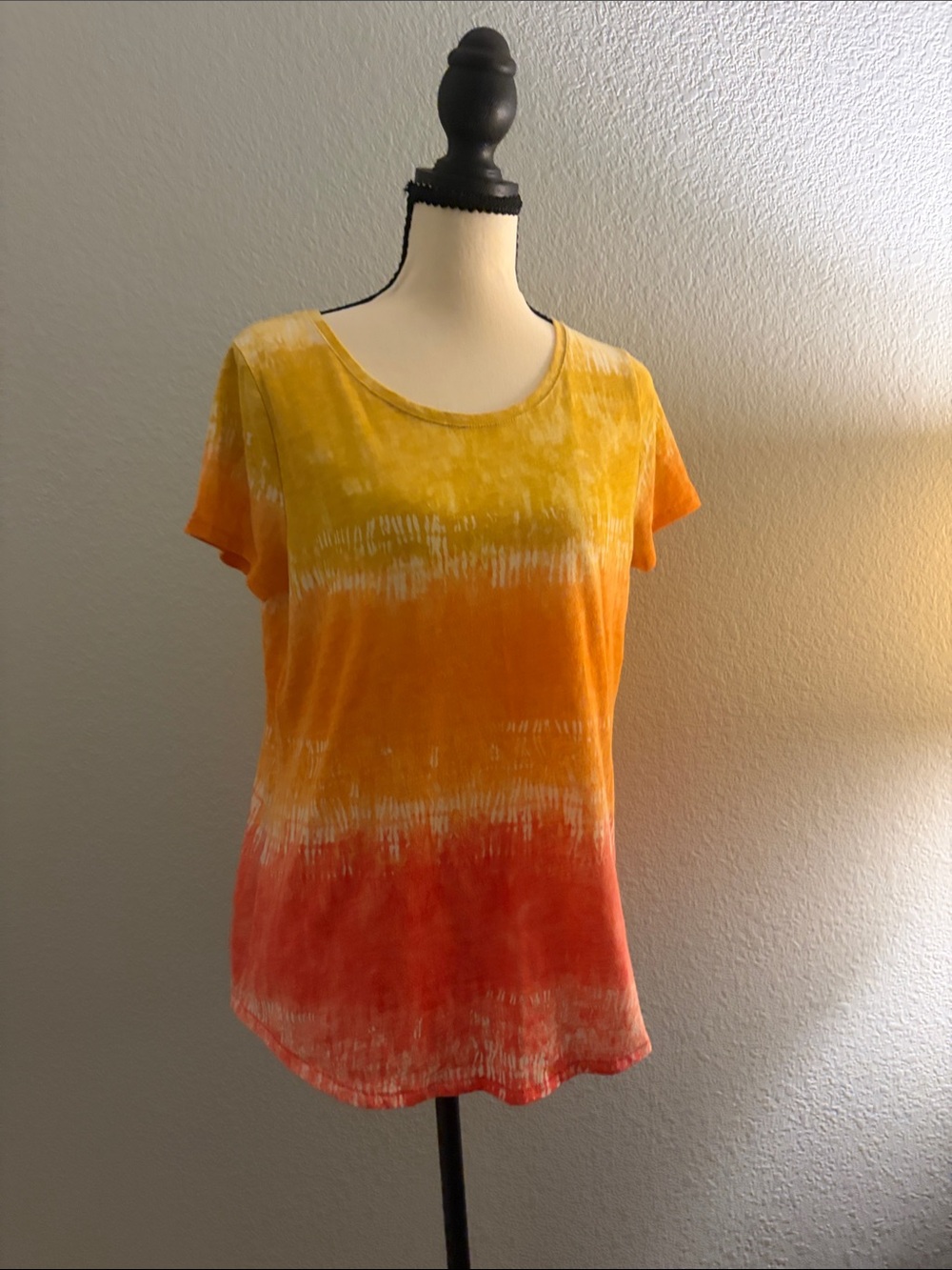 Sonoma Short Sleeve Tie-Dye Tee in Yellow, Orange, Red